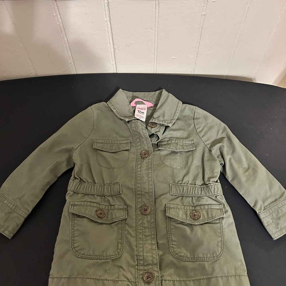 Carter’s Classic Olive Green Military Style Jacket/12 M/EUC
